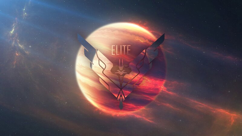 Planet with Logo Overlay — Red