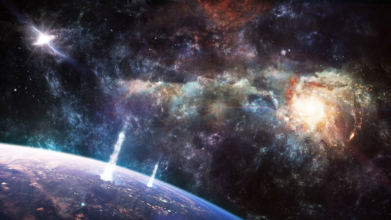 Planet with Meteor Impacts