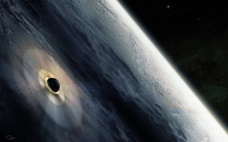 Planet with Moon — Gray