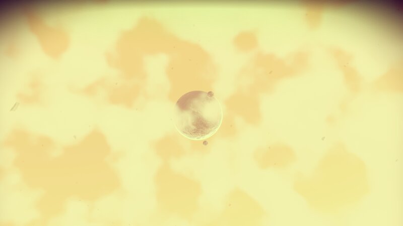 Planet with Moons — Yellow