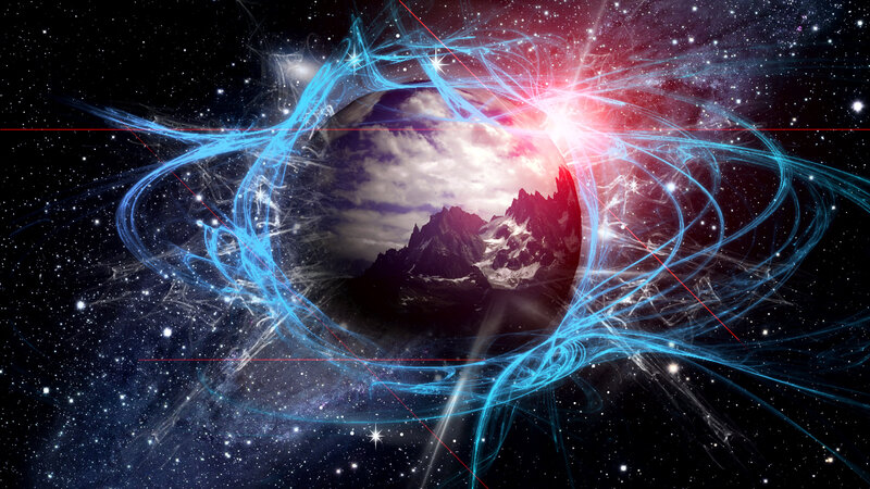 Planet with Mountain Landscape