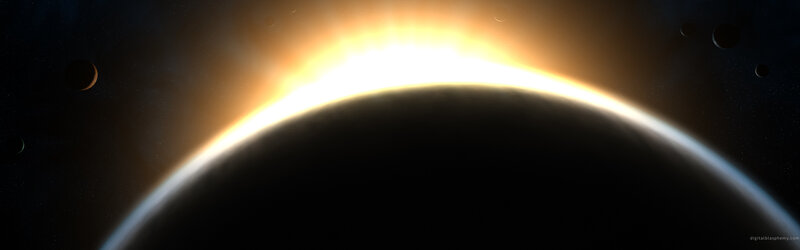 Planet with multiple moons