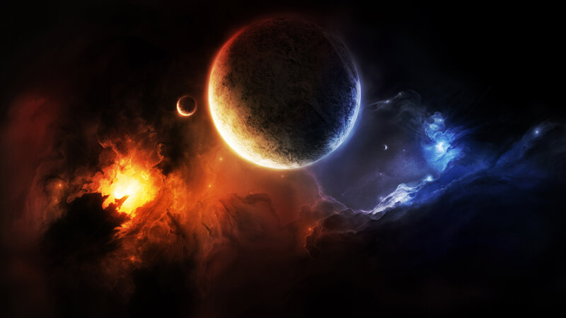 Planet with Nebulae
