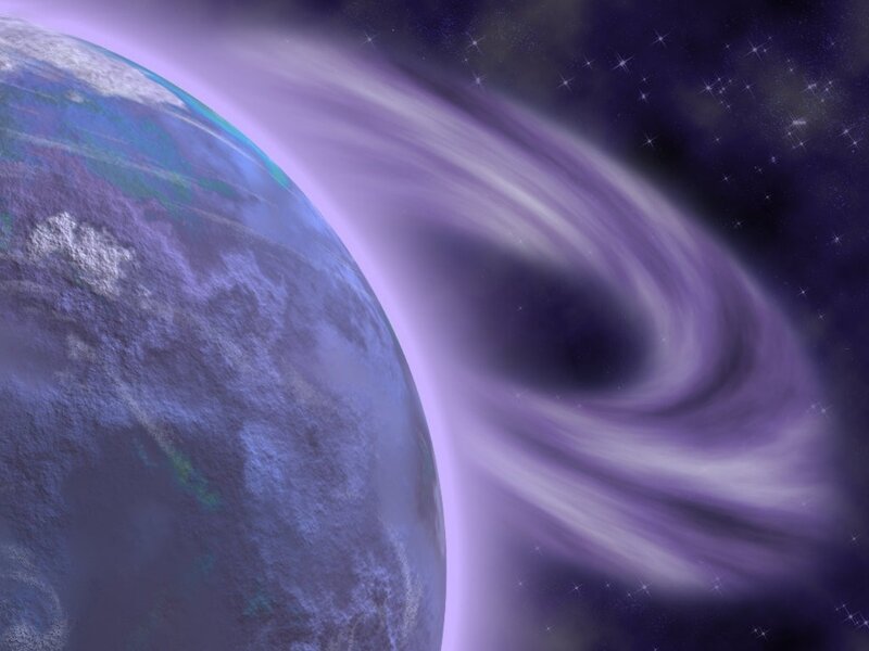 Planet with Purple Ring