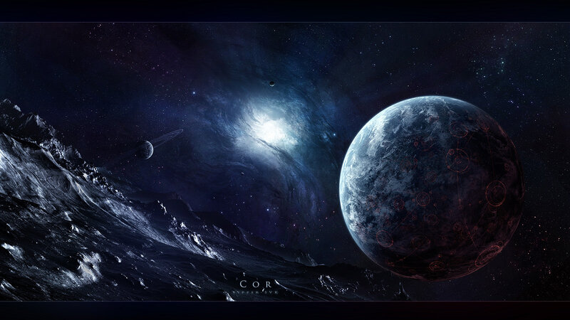 Planet with Red Lines