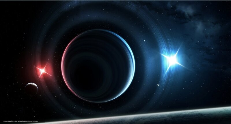 Planet with Rings and Stars