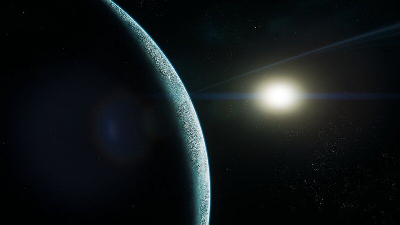 Planet with Rings — Black, Dramatic, 3d Render