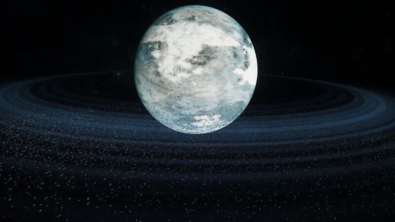 Planet with Rings — Blue, Serene, 3d Render