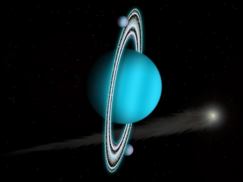 Planet with Rings — Blue