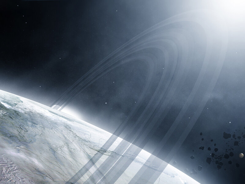 Planet with Rings — Gray