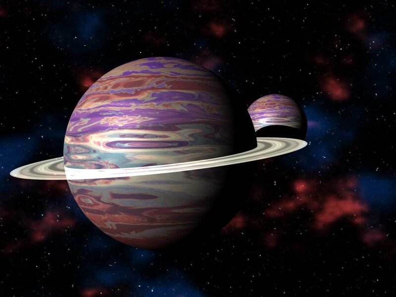 Planet with Rings — Purple
