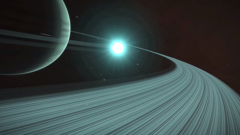 Planet with Rings — Teal