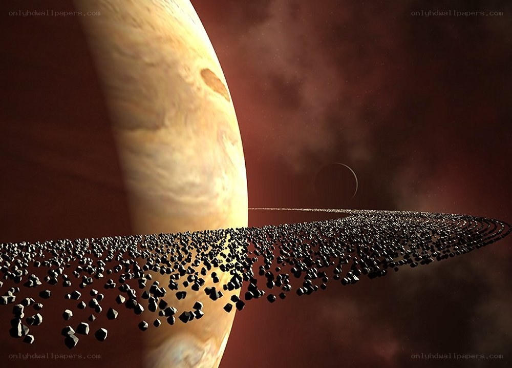 Planet with rocky rings