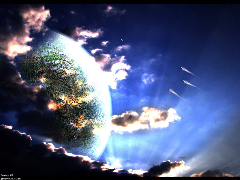 Planet with Spacecraft