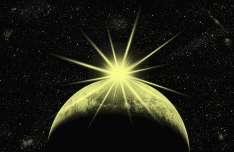 Planet with Starburst