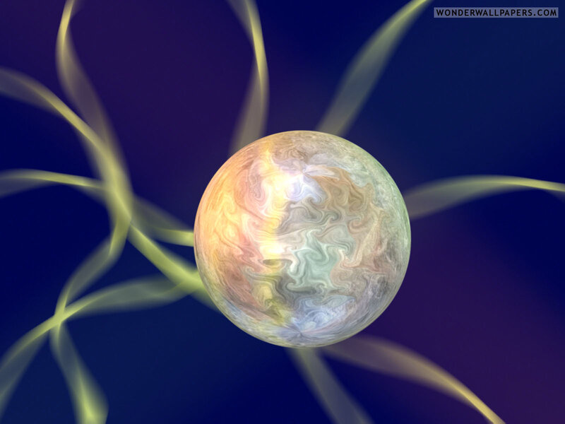 Planet with Swirling Clouds — Blue