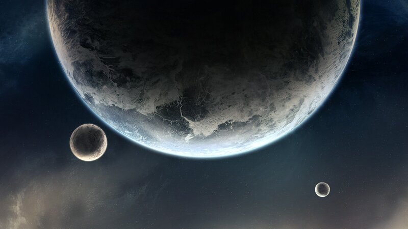 Planet with two moons