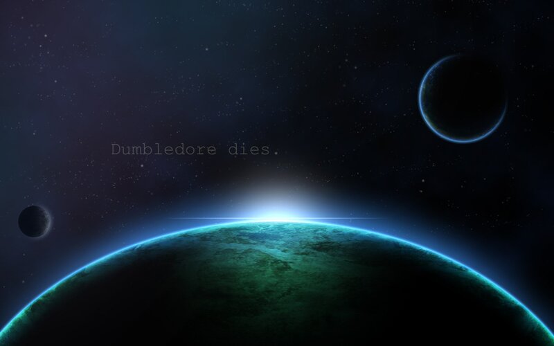 Planet with Two Moons — Blue, Dramatic, Night, Digital Art