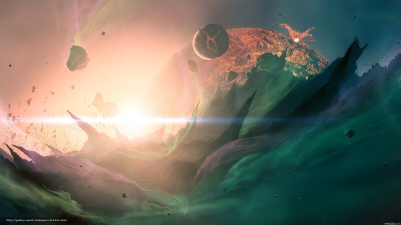 Planetary Collision — Green, Dramatic