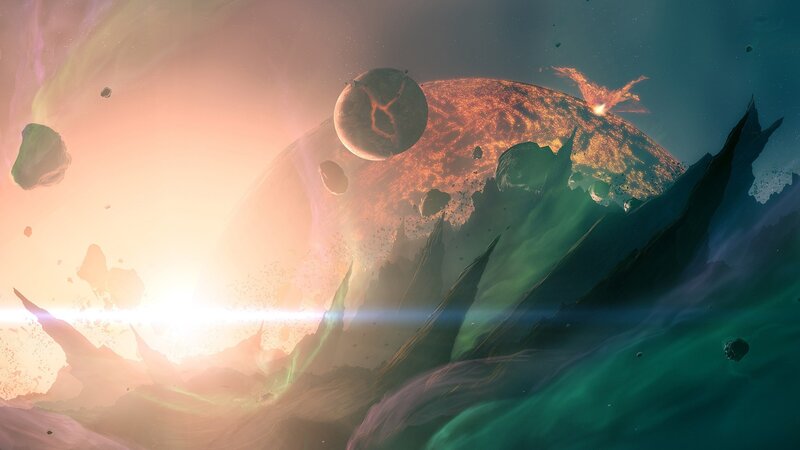 Planetary Collision — Orange