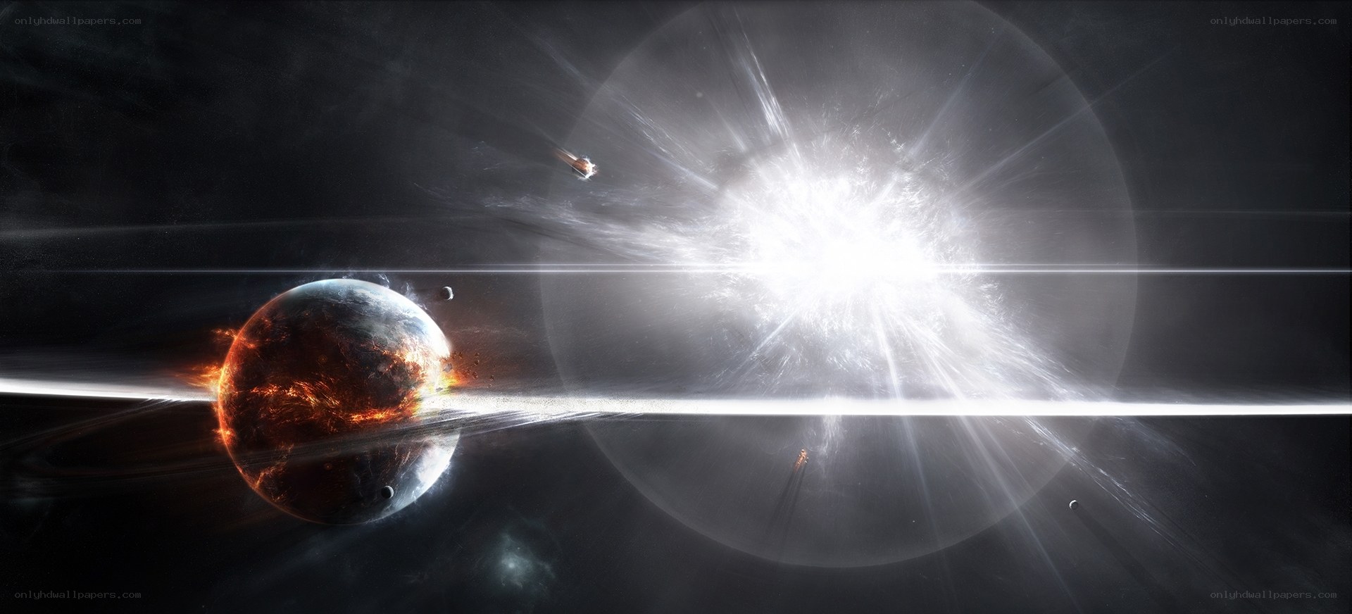 Planetary destruction in space