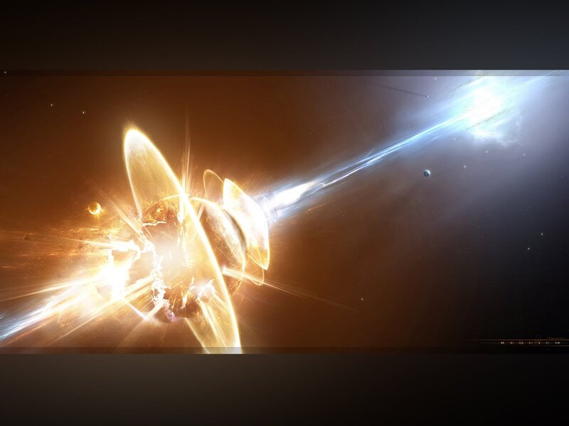 Planetary Explosion — Orange, Dramatic