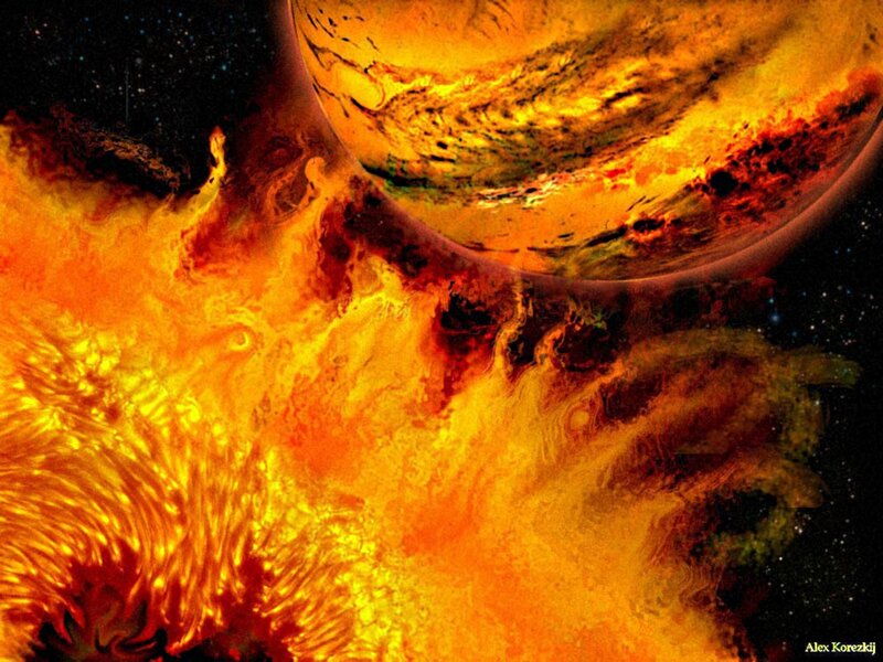 Planetary Explosion — Orange