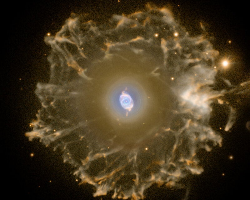 Planetary Nebula — Black, Dramatic, Night