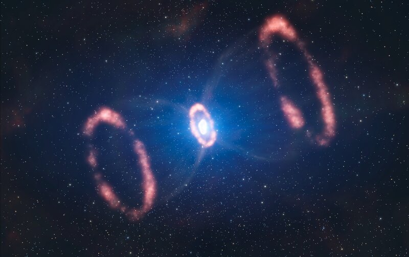 Planetary Nebula — Blue, Cosmic, Night, Digital Art