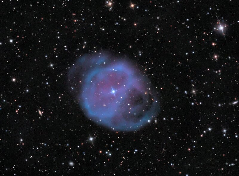 Planetary Nebula — Blue, Cosmic, Night, Photograph