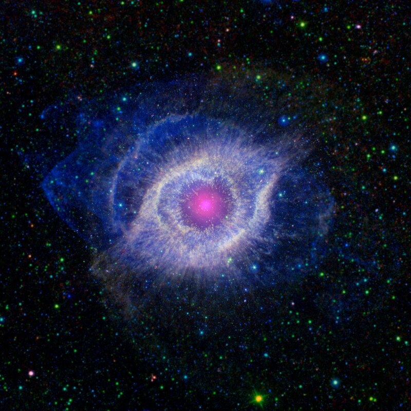 Planetary Nebula — Blue, Cosmic, Photograph