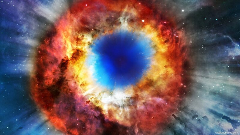 Planetary Nebula — Blue, Dramatic, Digital Art, Stars
