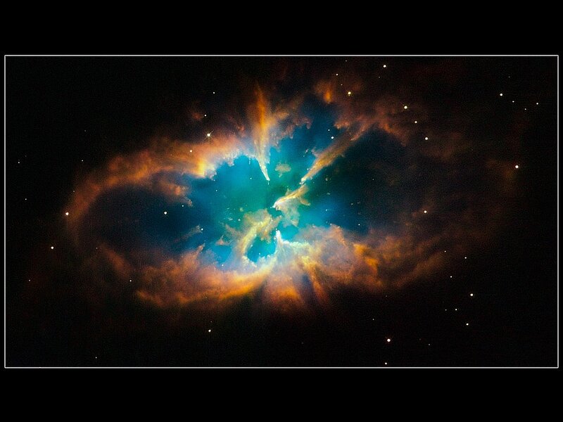 Planetary Nebula — Blue, Dramatic, Night, Photograph, Stars, Gas Clouds