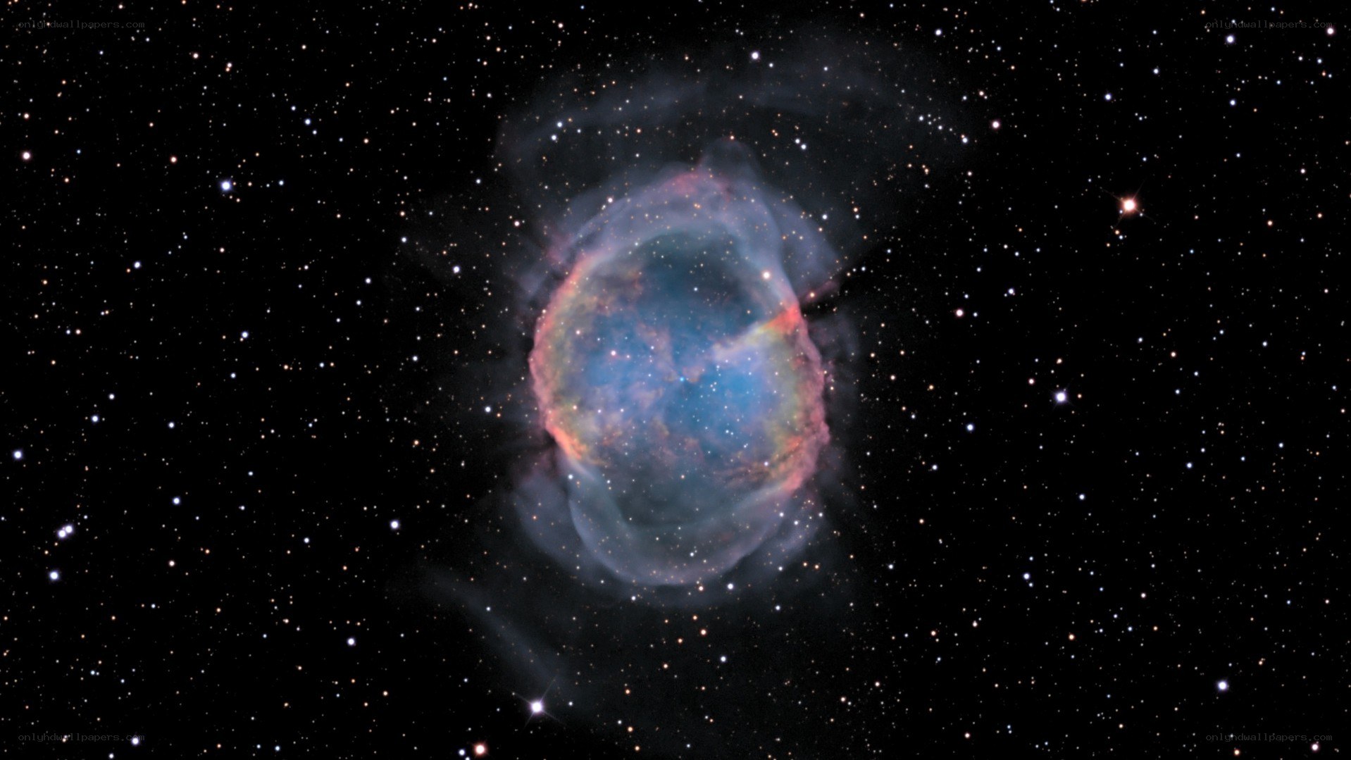 Planetary nebula in deep space