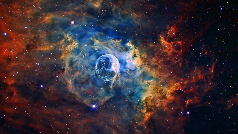 Planetary Nebula in Space — Blue, Cosmic, Photograph