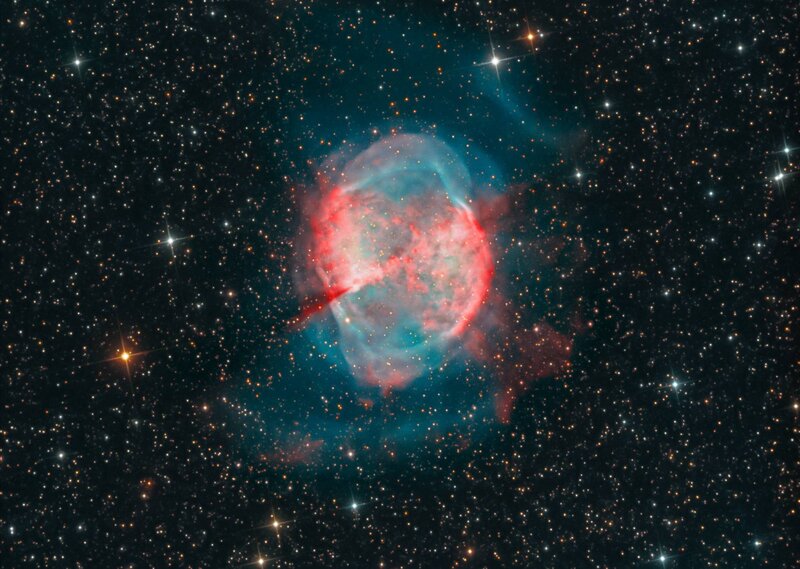 Planetary Nebula in Space — Red