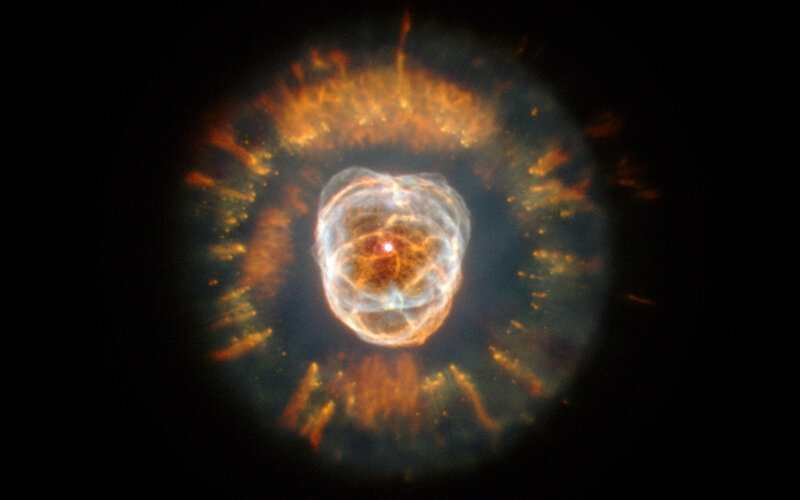 Planetary Nebula — Orange, Dramatic, Photograph