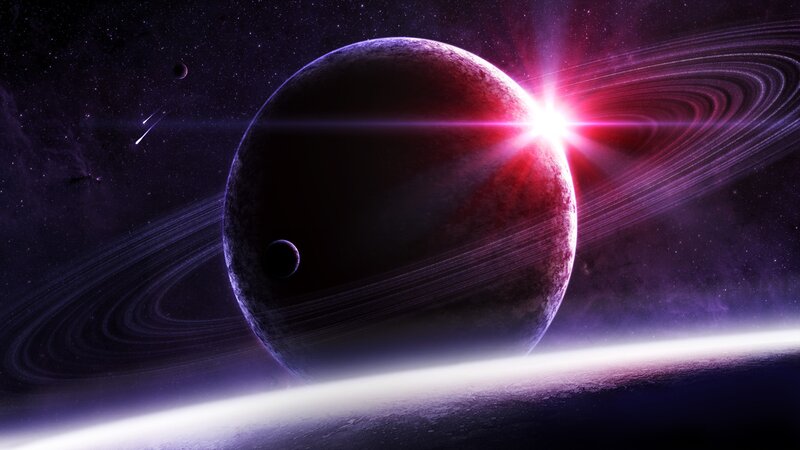 Planetary ring system in space