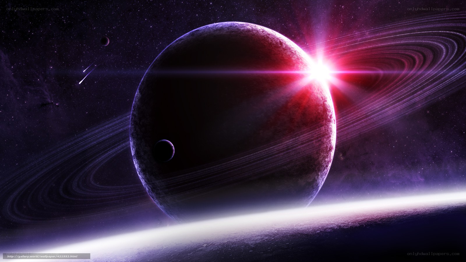 Planetary ring system in space