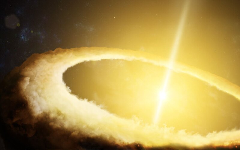 Planetary Ring System — Yellow