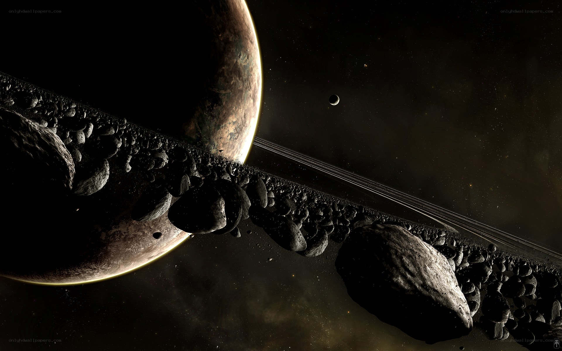 Planetary rings and asteroids