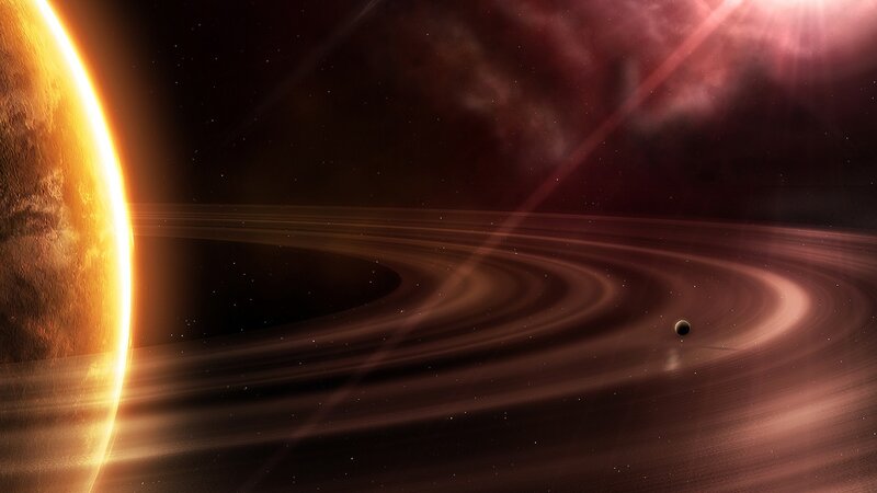 planetary rings and celestial bodies