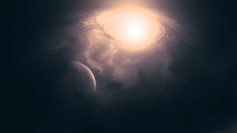 planetary system with star