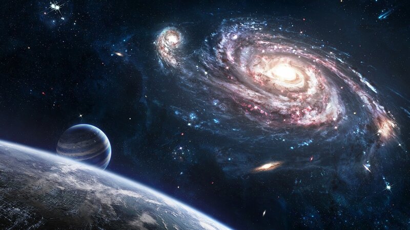 Planets and Galaxies — Blue