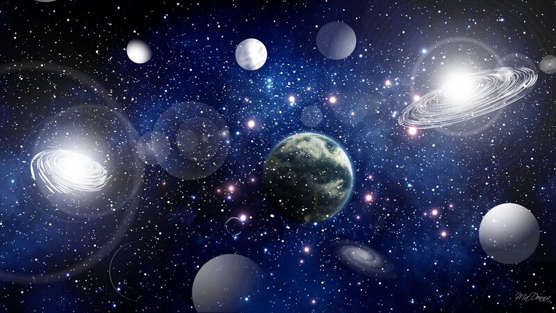 Planets and Galaxies in Space