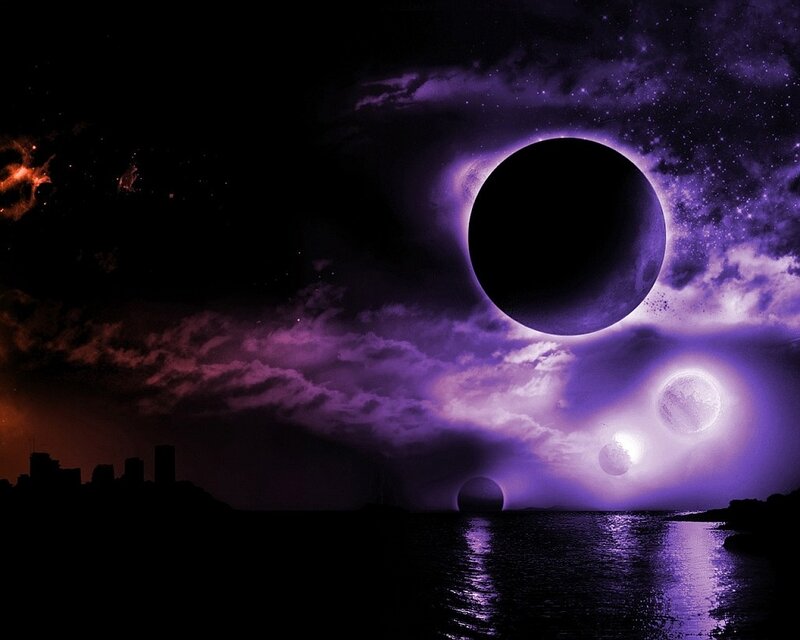 Planets During Eclipse — Purple