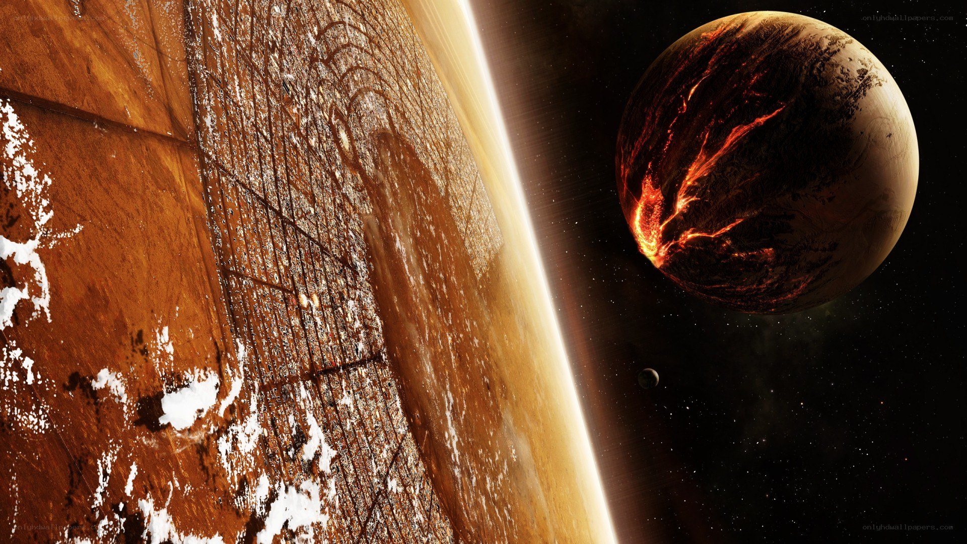 Planets in a cosmic scene