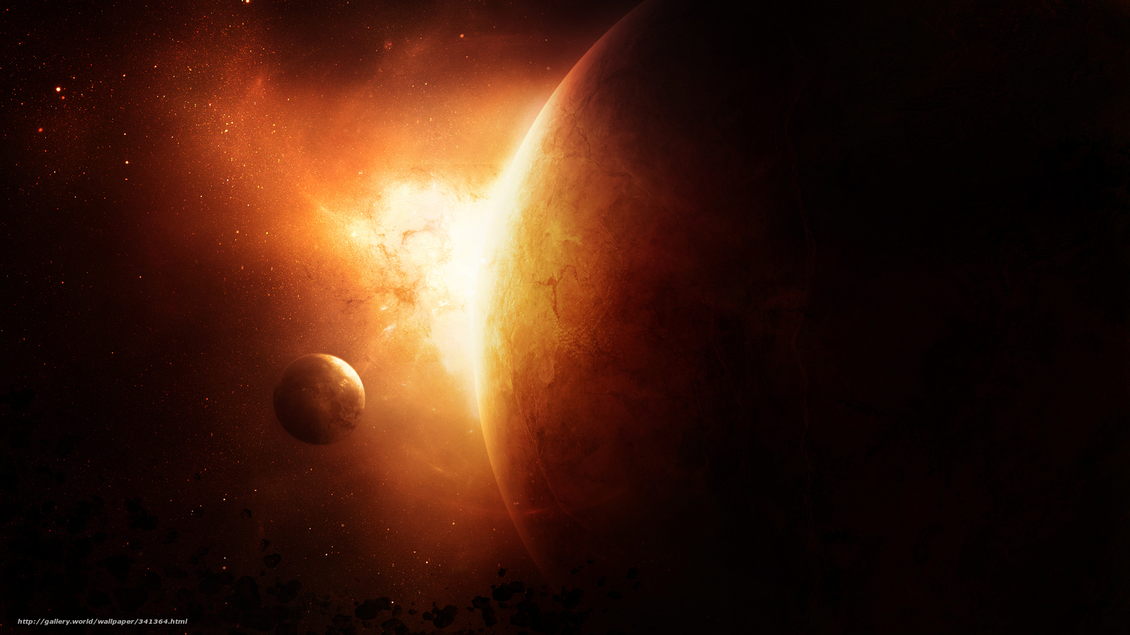 Planets in a fiery nebula