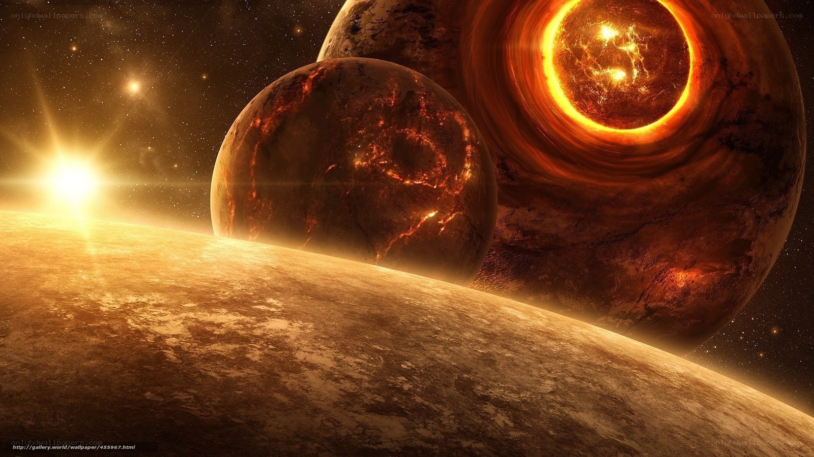 Planets in a fiery solar system