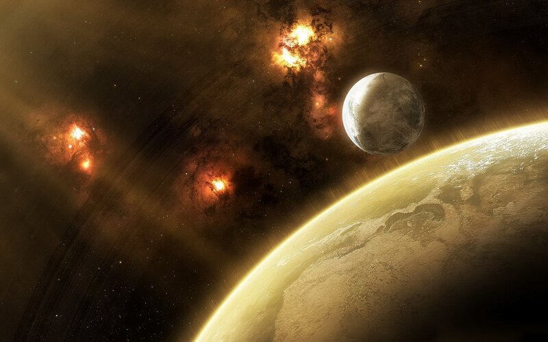 planets in a nebula